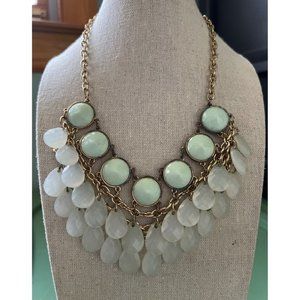 Mint Green Statement Necklace -- 18"
